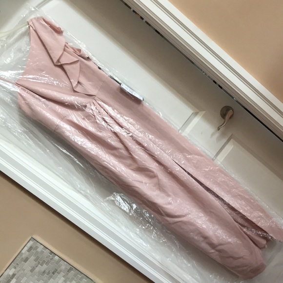 NWT Adrianna Papell Ruffled One Shoulder Gown - Picture 3 of 5